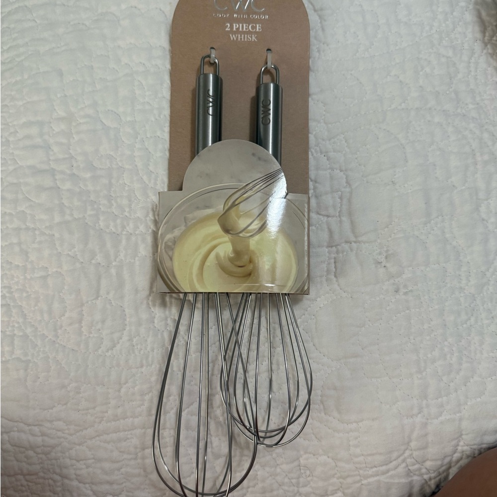 New Cook with Color Stainless Steel Whisk Set - 2 Piece